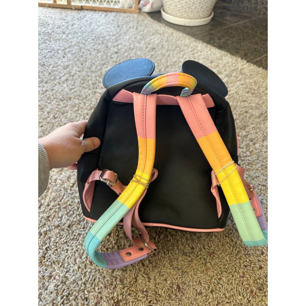 Disney Loungefly Mickey Mouse Rainbow Backpack & Wallet Set Pride - Picture 3 of 10